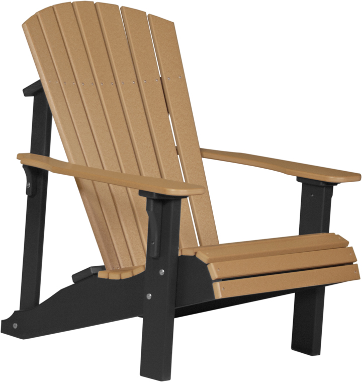PDACCB Poly Deluxe Adirondack Chair (Cedar & Black)